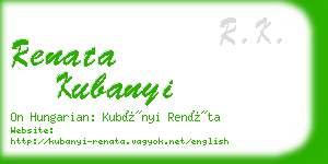 renata kubanyi business card